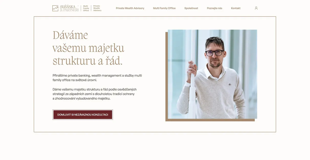 Sušánka & Partneři - tvorba webové stránky